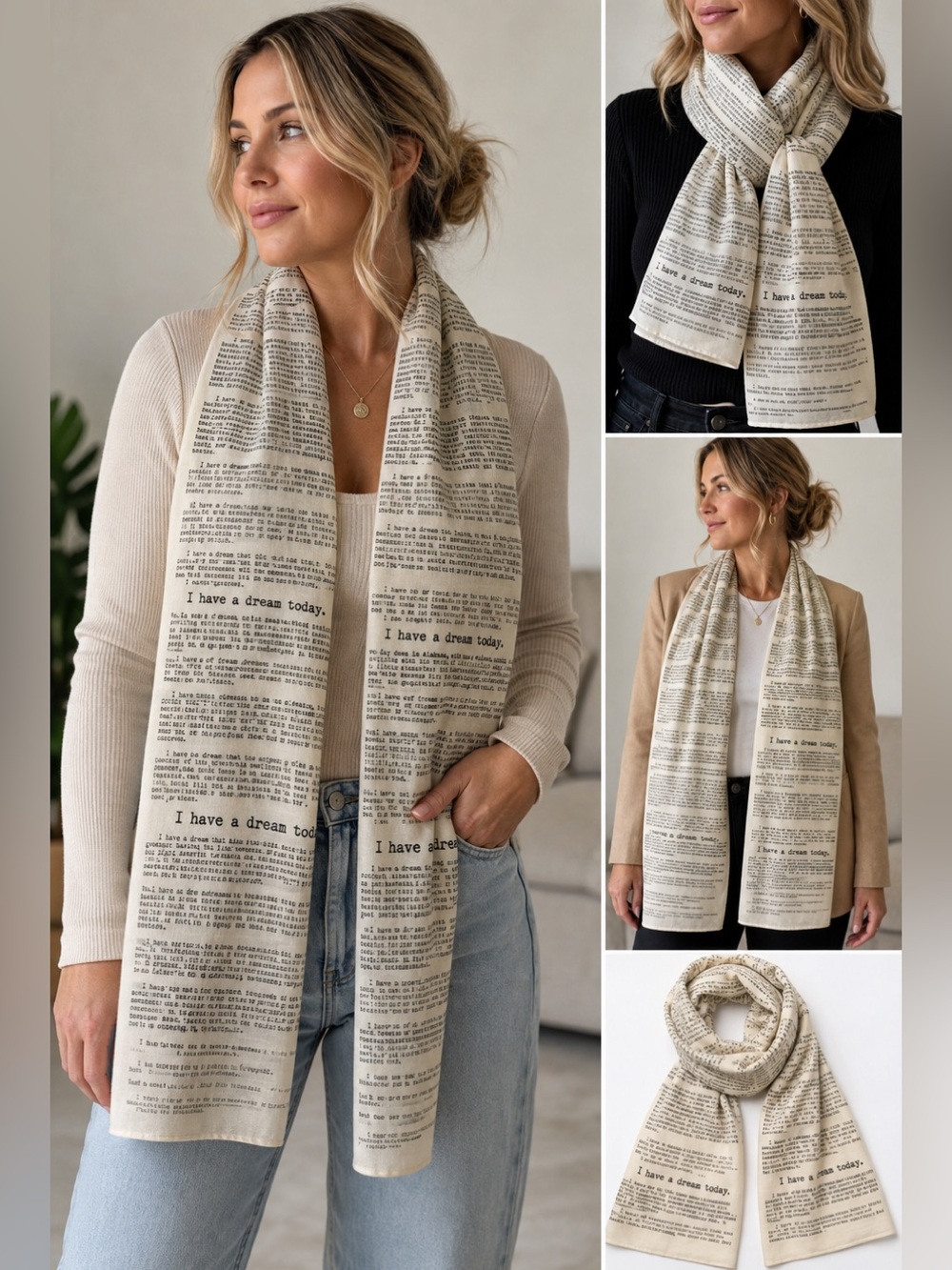 STORIARTS MLK I Have a Dream Scarf Rare Discontinued